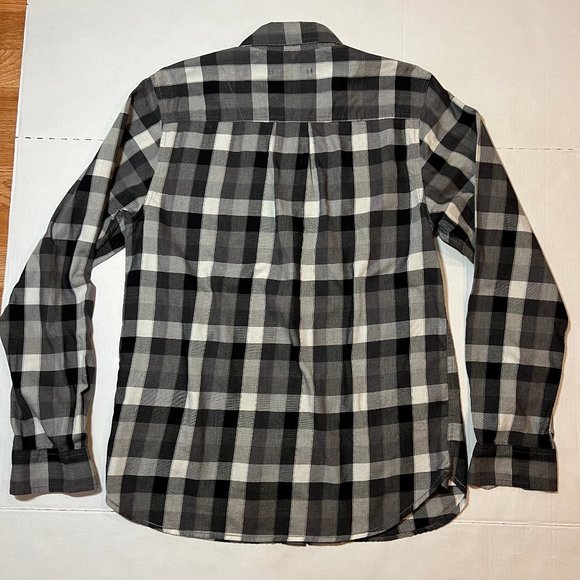Men's The North Face Long Sleeve Plaid Black White Button Up Shirt Size Medium - Picture 2 of 8